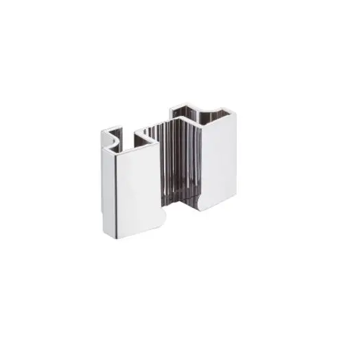 Hansgrohe Wandstangen-Abschlussset in chrom, bestehend aus zwei Teilen mit geriffelter Oberfläche zur sicheren Befestigung an der Wand.